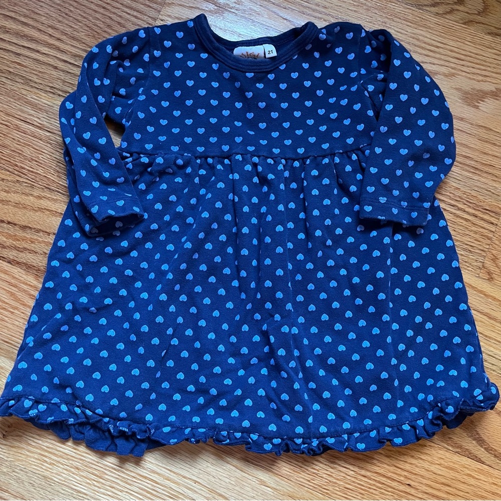 Luigi Kids blue heart dress size 2T
